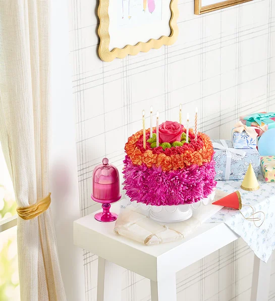 Birthday Wishes Flower Cake® Vibrant