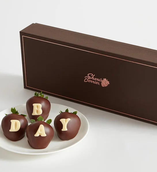 Happy Birthday Wishes™ Artisan Belgian Chocolate Covered Strawberries