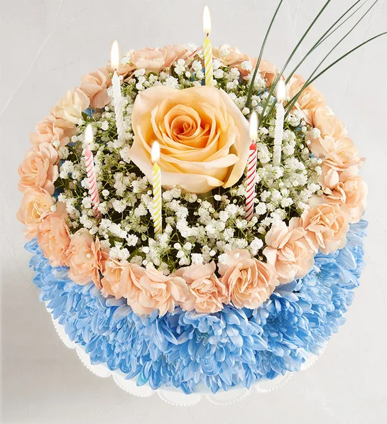 Birthday Wishes Flower Cake® Coastal